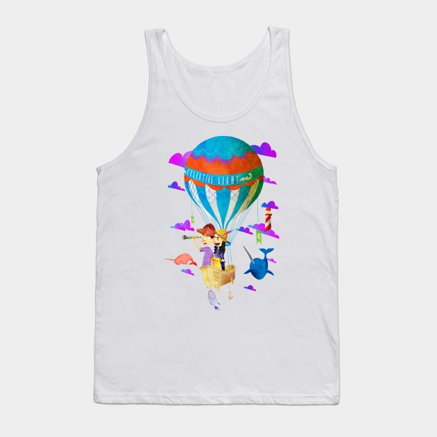 Celestial Light T-Shirt Design Tank Top by kreasimalam